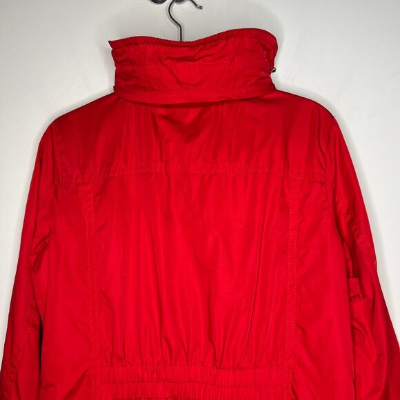 Vince Camuto Red Hooded Rain Jacket Coat Size Large - Picture 4 of 9